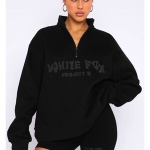 White Fox Black Quarter Zip Project 5 L/XL